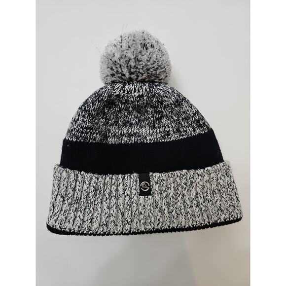 LULULEMON IVIVVA GIRL Knit Pom BEANIE WITH POMPOM ONE SIZE Black And White - Picture 5 of 5